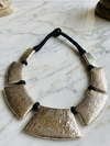 Hand Hammered Tribal Necklace Old Silver Finish | Handmade Boho Jewellery
