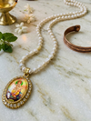 Handmade Ganesha Japamala Necklace – Pearl Bead Meditation Mala | Yoga Spiritual 