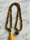 Rahu Ketu Tiger Eye Mala Beads – Courage & Integrity Meditation Necklace, Natural Gemstone Japa Mala