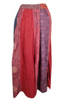 Womens Maxi Skirt, Pink Gypsy Skirt Patchwork Long Skirts S/M/L