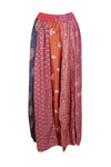 Womens Maxi Skirt, Pink Summer Skirt, Gujarati Patchwork Skirts S/M/L