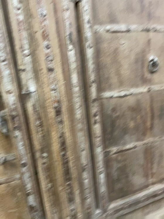 Antique Fortress Doors, Arched Teak Doors, King Headboard, 115x90
