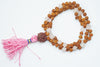 Rose Quartz Rudraksha Japa Mala Beads – Hand-Knotted Tibetan Buddhist Meditation Necklace