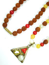 Sacred Geometry Triangle Pendant Handmade Mala | Meditation Japa Prayer Beads