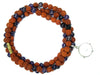 Rudraksha Lapis Lazuli Mala Necklace – Meditation Prayer Beads for Mental Clarity & Energy Healing