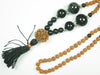 Rudraksha Black Onyx Buddha Mala – 108 Bead Handmade Prayer & Meditation Necklace