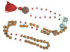 Healing Moonstone Coral Rudraksha Mala Beads – Handmade Prayer & Meditation Necklace