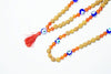 Hand Knotted Rudraksha Chakra Mala Beads – Carnelian Yoga Mala for Personal Power