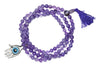 Spiritual Amethyst Yoga Mala – 108 Beads Hamsa Hand Prayer Necklace