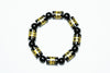 Natural Obsidian Yoga Mala Wrist Bracelet | Grounding Chakra Energy Beads