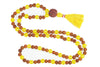 Yoga Mala Prayer Beads – Rudraksha & Yellow Jade Japamala for Meditation, Healing & Spiritual Balance