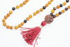 Garnet Rudraksha Yoga Mala – 108 Healing Japamala Meditation Beads