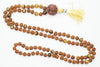 Rudraksha Guru Bead Mala – Handmade Natural Stone Yoga Meditation Necklace
