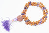 Chakra Amethyst Rudraksha Mala Necklace – Meditation Prayer Beads for Healing