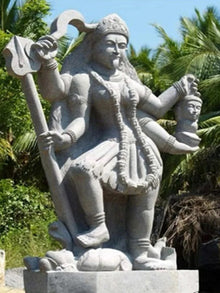  PRE ORDER Natural Stone Kali Garden Statue, Handcarved Granite Stone