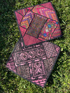 Pair of Vintage Kutch, Black Pink Decorative Pillow, Cushion Cover