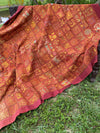 Earthy Bed Tapestry Russet Embroidered Wall Decor