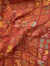 Earthy Bed Tapestry Russet Embroidered Wall Decor