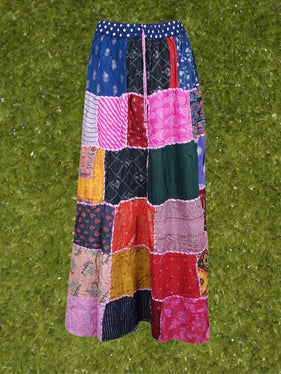 Womens Maxi Skirt, Pink Boho Chic Summer Skirt S/M/L