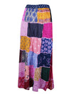 Womens Maxi Skirt, Pink Boho Chic Summer Skirt S/M/L