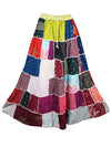 Women Vintage Assorted Maxi Patchwork Skirt Colorful Boho Skirt, Patchwork Skirts S/M/L