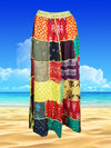 Womens Patchwork Maxi Skirt  Colorful Gyspy Skirt S/M/L