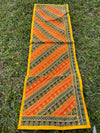 Moroccan Orange & Green Sequin Table Runner – Handcrafted Ethnic Embroidery