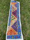 Boho Chic Blue Table Runner – Handmade Ethnic Patchwork Home Decor