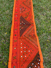 Orange Banjara Embroidered Table Runner – Boho Chic Ethnic Patchwork