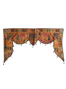  Colorful door hanging, Indian toran, handmade door valance.