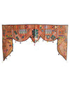 Orange Handmade Toran Door Hanging – Indian Boho Wall Decor 72x36
