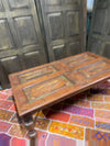 Rustic Farmhouse Chai Table, Antique Takht Coffee Table