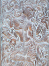 Hand Carved Vintage Wall Decor Panel Dancing Krishna Carving Wall Hanging 72