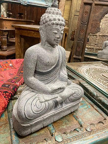  Gray Granite Buddha Statue Garden Meditating Buddha Statue