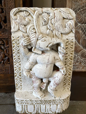 Vintage Ganesha Sculpture Ganesh Wood Statue