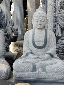  PRE ORDER Seated Buddha Garden Statue Handcarved Granite Stone Sculptures