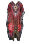 Women’s Pink Sheer Maxi Caftan Dress – Lightweight Breezy Boho Resort Wear  L-3X