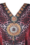 Women’s Pink Sheer Maxi Caftan Dress – Lightweight Breezy Boho Resort Wear  L-3X