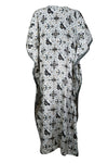 Women’s Boho Recycled Silk Kimono Kaftan Maxi Dress – Beach Wedding Caftan XL