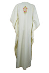 Womens Maxi Caftan Dress, Bohemian Kimono Dresses, Lemon Embroidered Kaftan 3xl