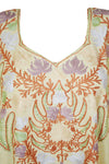 Kaftan for Women Floral Embroidery Loose Holiday Housedress Caftan 4XL