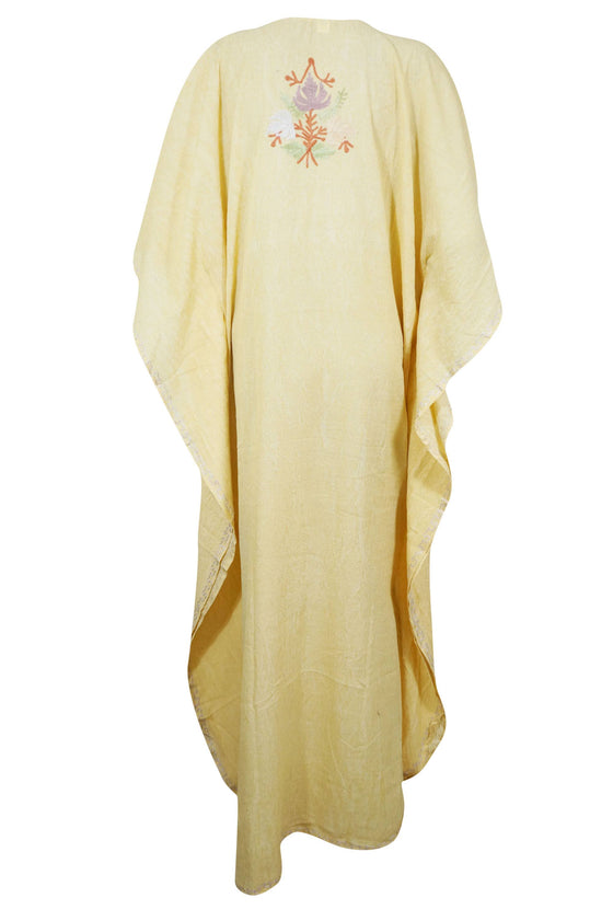Kaftan for Women Floral Embroidery Loose Holiday Housedress Caftan 4XL