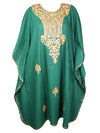 Women's Midi Flawless Deep Bright Pine Green Loose Caftan Dresses One size L-4XL