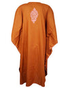 Kaftan for Women Embellished Orange Floral Midi Kaftan, L-4XL
