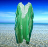 Womens Green Cruise Caftan Dress, Maxi Dresses, Embroidered Kaftan Dress, Travel Maxi, Summer Maxi Dresses, L-4XL One size