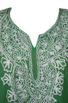 Womens Green Cruise Caftan Dress, Maxi Dresses, Embroidered Kaftan Dress, Travel Maxi, Summer Maxi Dresses, L-4XL One size
