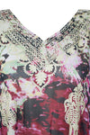 Bohemian Beach Kaftan Maxi Dress – Pink & Black Soft Georgette Long Caftan L-4XL