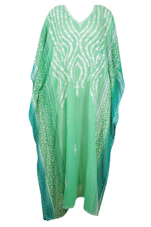  Women's Sheer Kaftan Maxi Dress