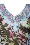 Black Embroidered Caftan – Stylish Travel-Ready Dress for Women L-4XL