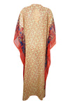 Peach Embroidered Kaftan – Effortless Lounge Dress for Women L4-XL